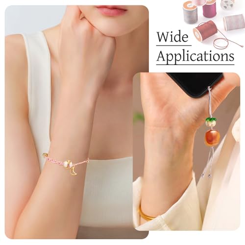 1mm glanzend Polyester sieraden koord 6 Kleuren Glitter Polyester Draaden gevlochten koord Twisted kralen koorden voor DIY armband ketting hangen ornamenten ambachten 3