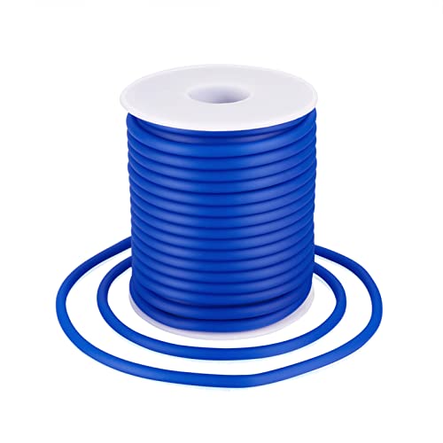 30m/Roll Holle Pijp Rubber koord 4mm slang Rubber koord met 2mm gat voor sieraden maken DIY ambachten armband tubulair breikoord, blauw