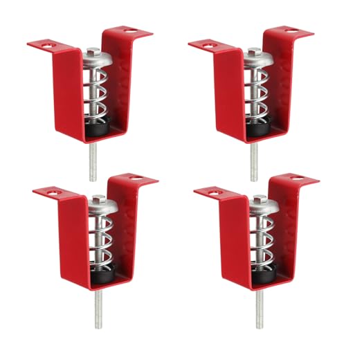 Plafond Spring Vibratie Isolator Houders, 4 stuks, 166 kg, Mechanische Vibratie Damper Montage Anti-Vibratie voor A/C Air Processor, Slaapkamer, Theater Studio, (HV) Rood