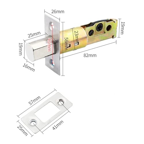 Binnen slot met 2 ingangen, messing + roestvrij staal, drie toetsen 4