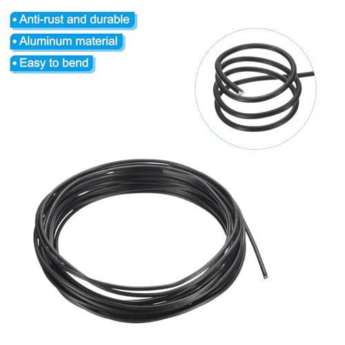 2mm Bonsai Trainingsdraad, 1 Roll Flower Wire Stengels Geanodiseerd Aluminium Boom Draad 16,4 Voeten Totaal voor Tuinieren Branch Bijlage, Zwart 4