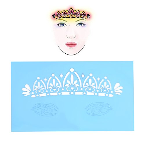 7Pcs/Set Gezicht verf stencils, lichaam & gezicht Herbruikbare Schilderijen Template Make-up Tattoo Design Tools voor rollen spelen, kostuum bal, carnavals, Halloween, Kerstmis 3