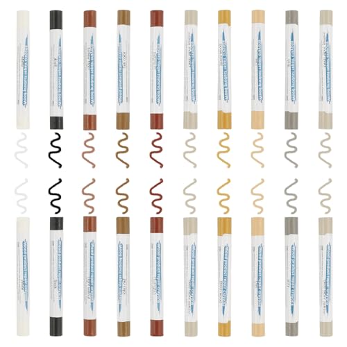 Meubel Reparatie krijtjes, 4 stuks Wax Wood Filler Sticks Houten Waskrijtjes voor Krabbel houten vloer gaten Tafels, Donker Bruin 5