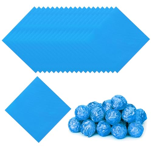 3.94 Inch Foil Candy Wrappers, 200 stuks Chocolade Wraping Paper voor Homemade Caramel DIY Sweets Decoratie Chocolade Cake Verpakking, Lichtblauw