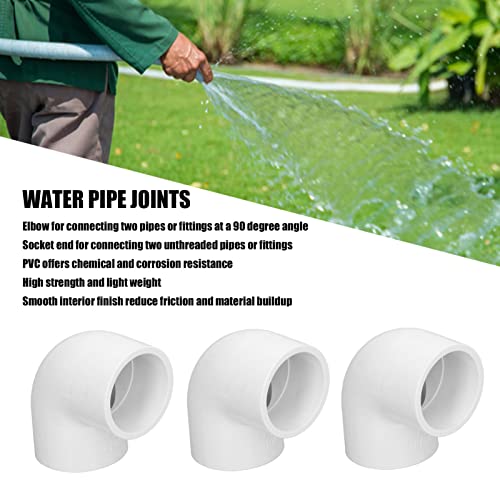 12Pcs PVC Pipe Fittings 2 Way Plastic Pipe Fittings Watervoorziening Joints 90 Degree Elbow Adapter voor Irrigatie Pools(25mm) 4