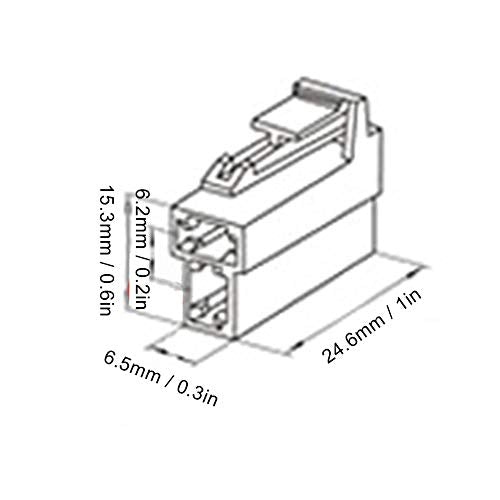 Elektrische auto-wire-connector, T-type 2 Pin-plug Man vrouwelijke Socket Plug en Terminals Kit Geschikt voor Kenwood FT-7800R, FT-8800R, FT-8900R 4