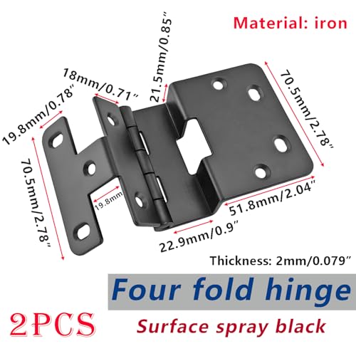 2 stk viervoudige scharnieren, kast scharnieren