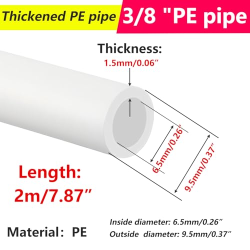 3/8 Inch PE slang, Koelkast slang, Osmose slang, 2m waterleiding, voor waterfilter, koelkasten, RO waterfiltersysteem