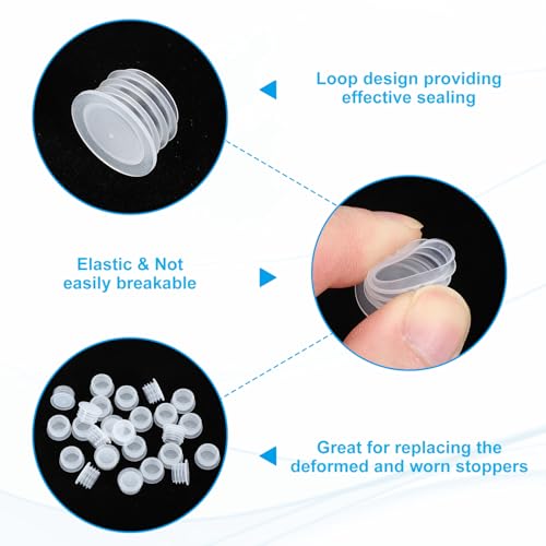 Salt and Pepper Shaker Stoppers 14mm/0.55," 25st Plastic Salt Shaker Plug Replacement Herbruikbare Clear round end cap voor potten flessen buizen 3