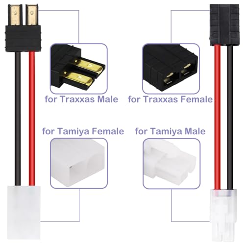 3 paar voor Tamiya voor Traxxas Adapter Plug voor Traxxas voor Tamiya Plug Bushing 14 Kaliber 5cm Draad Connector voor RC Lipo Batterij Charger RC Car FPV 3