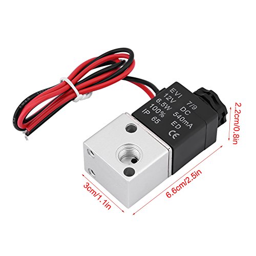 3V1-06 DC 12V/24V Elektrische Solenoïde Valve 3-Way 2-Position Normaal gesloten Solenoïde Air Valve 1/8" BSP DC12V