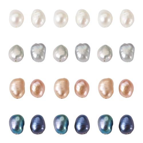 100 st. Natuurlijke Zoetwater Parel kralen, 4 stijlen, geverfde rijst, barokke Zoetwater Parel kralen voor sieraden maken, Gat: 0.5~0.7mm