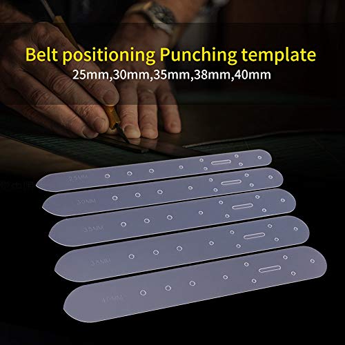 5Stuks Belt Gaten Template Acryl Template Lederen Karft Belt Punching Template DIY Set, 25/30/35/38/40mm 4