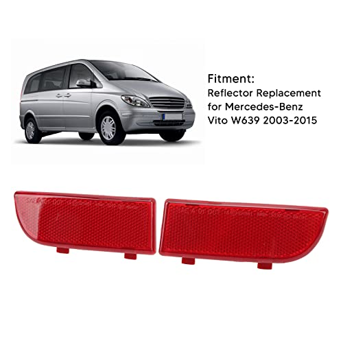 Vito Rear Reflector 1 Pair Rear Bumper Reflector 6398260440 Linker rechts Rode achterbumper lichtreflector vervanging voor ‐ Vito W639 2003-2015 5