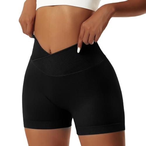 Vrouwen Gym Shorts Naadloze, High Waist Fiets korte shorts, Butt Lifting Shorts, Tummy Control Biker Yoga Sports Shorts, Geschikt voor workout hardlopen vrouwen