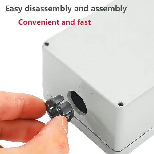 Kabelgaten, kabeldoorvoer, 10 mm kunststof kabeldoorvoer, spuitklik stopcontact voor draden en kabel 5