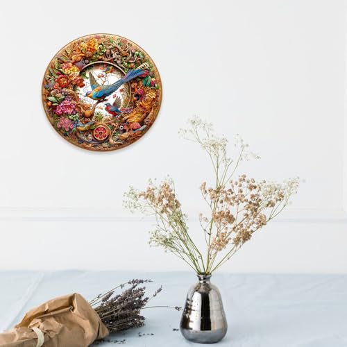 Houten puzzel, wijze vogel Houten puzzel voor volwassenen, houten puzzel met unieke vorm dieren, houten puzzel met dieren voor volwassenen 3