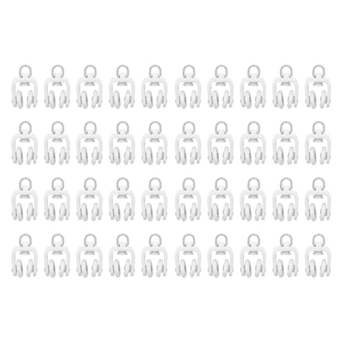 Zee 40PCS Plastic Gordijn Runners Sliding Glider, Gordijn Track Rollers, voor Windows Douche Plafond Gordijn Rail