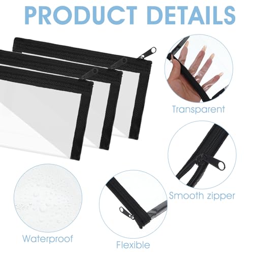 5 stuks Clear Zipper zakjes voor Organiseren, Zipper TPU zakjes, Multifunctionele Waterdichte Zipper reistas voor Office Supplies, Cosmetic Portemonnee, Potlood Organiseren 3