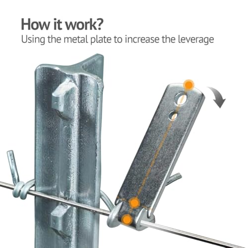 5Pcs Scherm Draad Twist Tool voor T Post Clips, Stalen Barb Fence Landbouw Reparatie Hardware, Schermdraad spanningshulpmiddelen