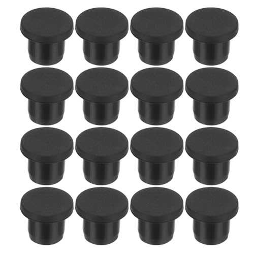11mm diameter Rubber gat plugs, 16st Siliconen Rubber ronde gat stopper voor 10-11mm gat zwart