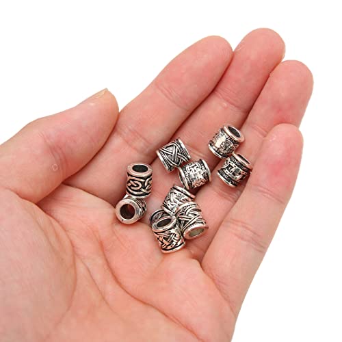 10Stuks Viking baard kralen Legering antieke Noorse dreadlock kralen voor baard haar DIY armband ketting baard kralen voor mannen 5