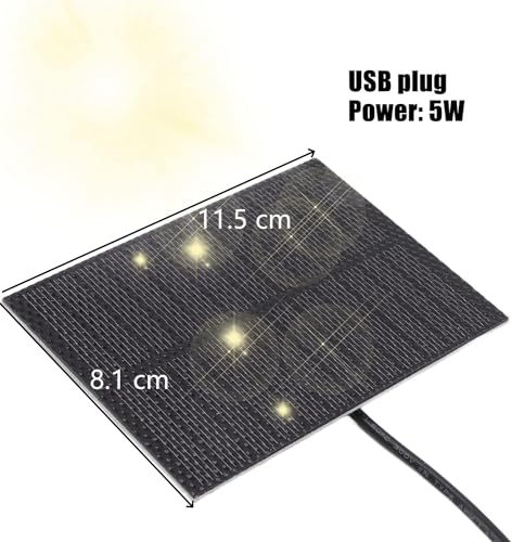 Buiten Portable Solar Panel, 5W 5V Kleine maat Lichtgewicht Solar Panel Kit met USB-plug voor mobiele telefoons, Mp3, Mp4 11 X 8cm/4.3 X 3.1in