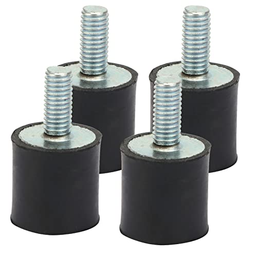 4 st M3 M5 M6 Rubberen bevestigingen Antivibratie Silentblock Car Boat Bobbins Black and Silver Mechanical Tril Damping Ondersteunt Trilling Dempende Pads Shock Absorbers (VD15*15 M5*12)