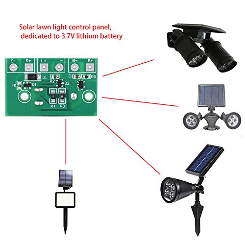 Solar Lamp Controller Module, 3.7V Lithium Batterij Control Board met schakelaar voor Solar Spotlight Plug-in Licht Circuit Board 4