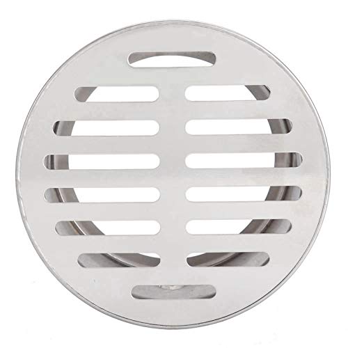 Nivvity Odour-Inhibiting Douche Drain, Ronde Balkon, Roestvrij staal, Buitenvloer Siphon voor Drain Pipes, Uitlaatpotten, Dak Balkon (110 Platte openingen)