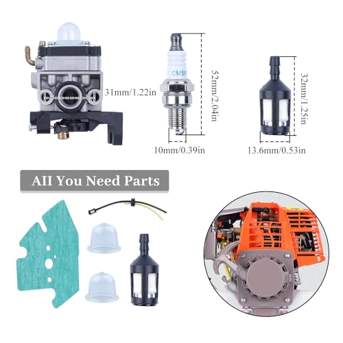 carburateur carburateur afdichting bougie brandstof slang kit voor Honda GX25 GX35 GX 25 35 HHT35 HHT35S FG110 trimmer maaimotor