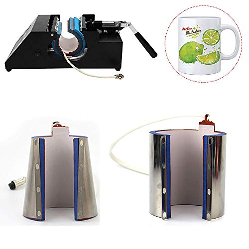 12oz Warmtepers Machine Mokkendrukmachine 220V Mokkenbeker Drukverwarming Overdrachtsbijlage Silica Gel voor koffiebekers 4