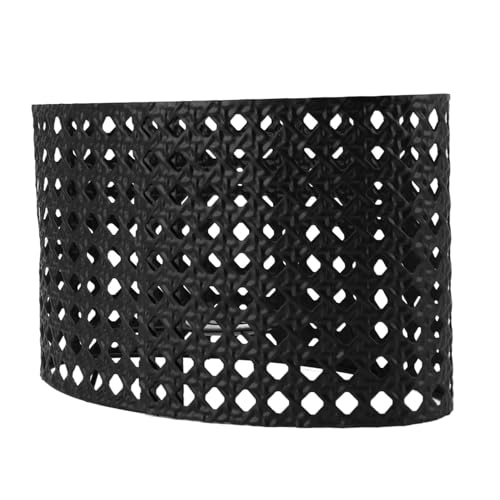 Oval Hollow Iron Lampshade, Gravure op metaal, Hollow Lampshade, Compatibel met vloerlampen, Tafellampen, Chandeliers (BLACK)