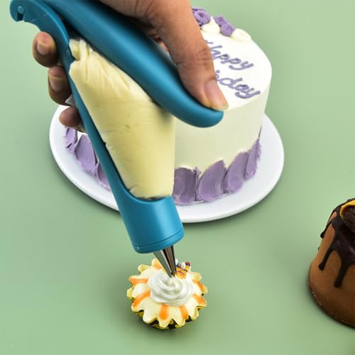 Multifunctionele crèmelamineren Gun Set - Food-grade 430 materiaal, afneembaar ontwerp voor eenvoudige reiniging, inclusief 4 laminerende sproeiers, veelzijdige keukengereedschappen 5