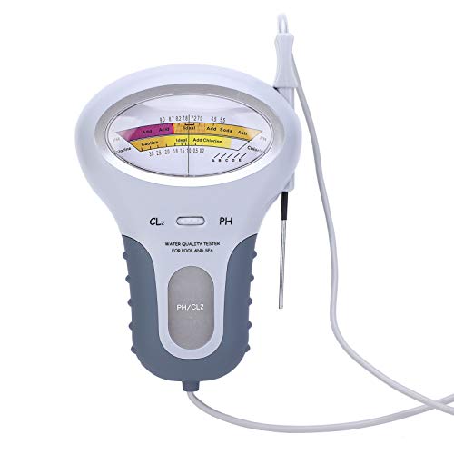 AUTO CL2 Chloor- en pH-tester met sonde - Waterkwaliteitsanalyser en elektronische CL-tester voor zwembad met vulaccessoires 5