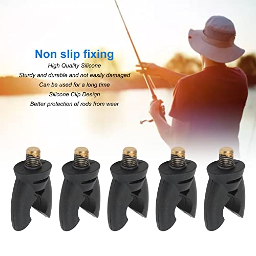Rod Holder Head, Non-slip Siliconen Clips, Stable Wire Design, Portable Bracket, 5 stuks voor Zeevissen 4