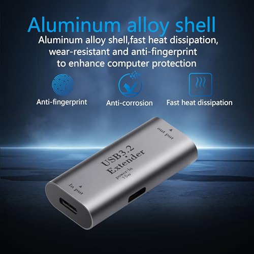 USB C naar USB Een signaal booster adapter 5 Gbit/s uitbreiding 10m lange bereik signaal booster connector met USB C 15W power poort 3