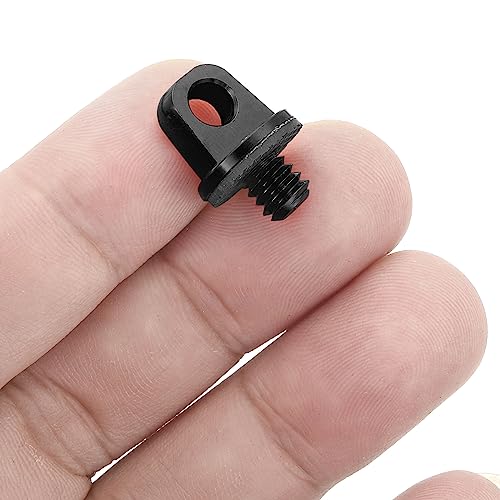 1/4 inch Camera halsband schroeven houder, 4 stuks Snelle installatie Camera Schroeven met rubberen Wasmachine voor Pols schouderband Sling Zwart 5