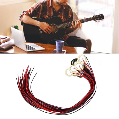 Low Noise 20PCS 35mm Prewired Piezo Elements Buzzer Sounder Sensor Trigger Drum Disc, Uitstekende Toon, Uitstekend messing materiaal, brede toepassing voor akoestische 5