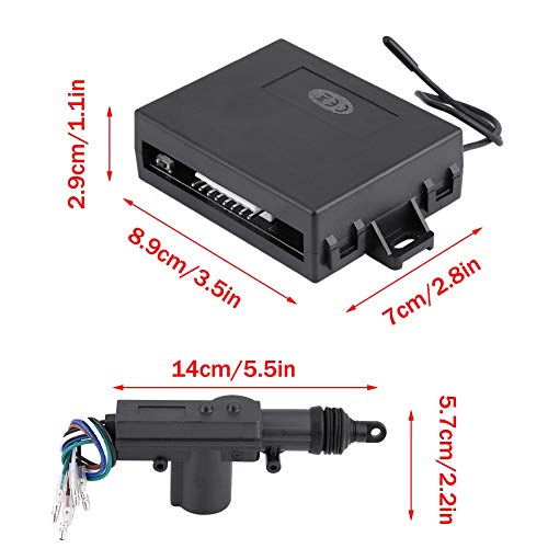 Centrale vergrendeling, sleutelloos ingangssysteem, complete set voor centrale vergrendeling 4 deuren (1 controlebox, 2 afstandsbedieningen, 4 deurslot, 1 kabel, 1 accessoireset) 3