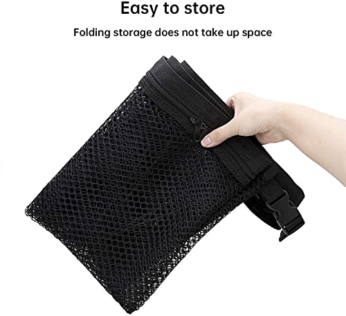 Car Plafond opslag Net SUV Plafond Net Pocket met Upgrade Dubbele Head Zipper - Voorkom Vallende Ontwerp voor Put Quilt, Lichte Items, Diversen (Zwart) 4