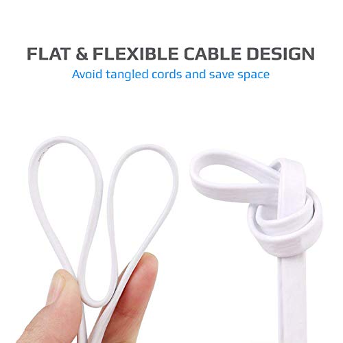 1m RJ11 kabel ADSL uitbreiding Kabel Telefoon Kabeltelefoon Plug High Speed BT Internet Broadband Man naar Man Router en Modem naar RJ11 Telefoon Jack, Microfilter, Vaste lijn draad (White) 3