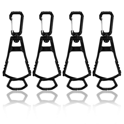 4-Pack Handschoenhouder, Handschoenhouder Riem Handschoen Strap Werk Handschoen Clip, Krachtige Handschoenhouder voor Bouwhandschoenen, Helmen (Zwart)