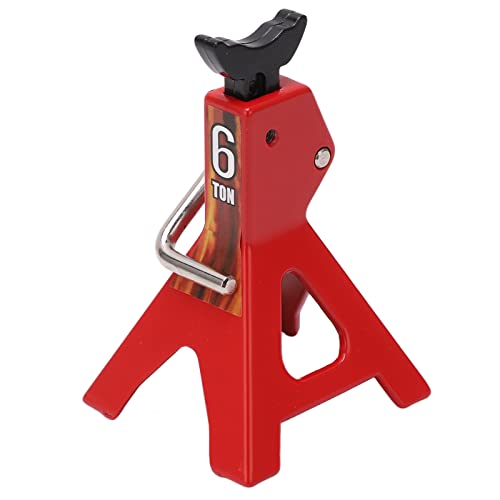 RC Jack Stand - Mini Lifting Jack voor SCX10 D90 1/10 RC Cars, Verstelbare hoogte zoals Simulatie Deco Accessoires in Premium Steel Material (Red)
