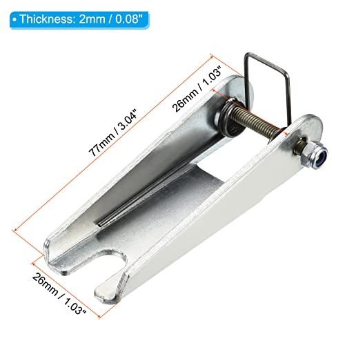 77mm Haak Veiligheid sluiting Metaal Hanger Clutch Receiver Vervanging voor Clevis Hook Systeem Zilver