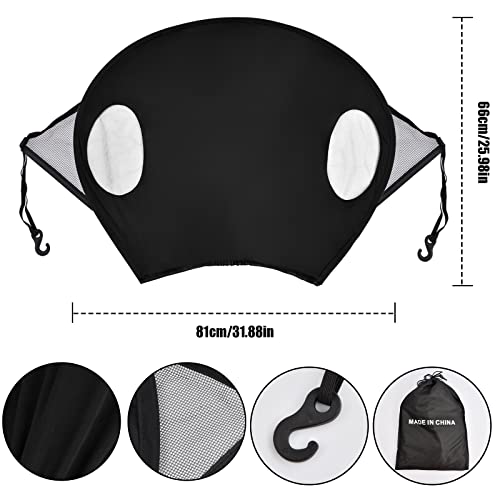 Universele Pushchair Sun Protection Verstelbare Zwart Windbestendige UV-bescherming voor babyzitjes 5