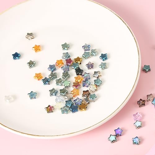 300 st. Kleurrijke ster kralen voor armbanden - Kleine stervormige glazen kralen voor sieraden maken, DIY ambachten, decor accessoires 5