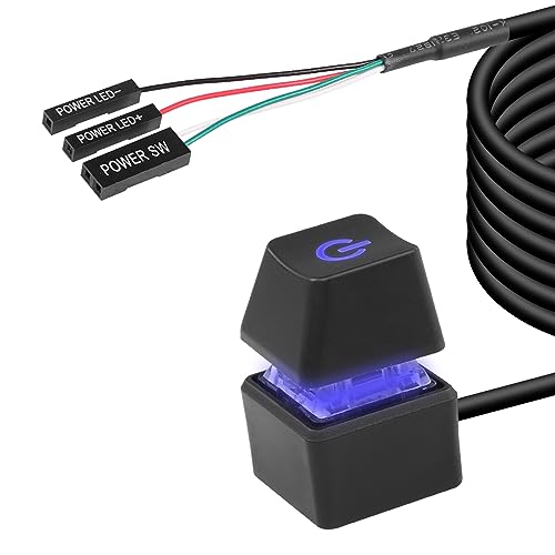 Desktop Switch Desktop Computer Power Switch Externe Remote Start Computer Moederbord Switch Button Extension Cord met LED-licht 3