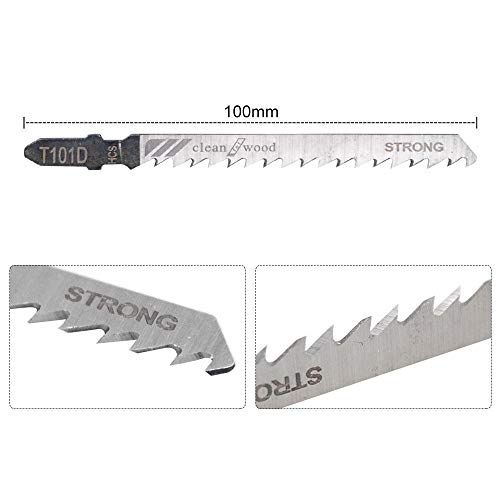 Puzzelbladen 5PCS T101D T-Shank Jig Saw Universeel blad Jig Blade Assortiment voor het snijden van metaalhout PVC en meer - pasvorm Bosch, Dewalt, Hitachi, Makita, Festool etc
