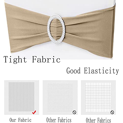Forlush 6 Stukjes stoel Sashes, bruiloft decoraties, party decoraties Satin, voor Event & Party Decoration (Champagne) 5
